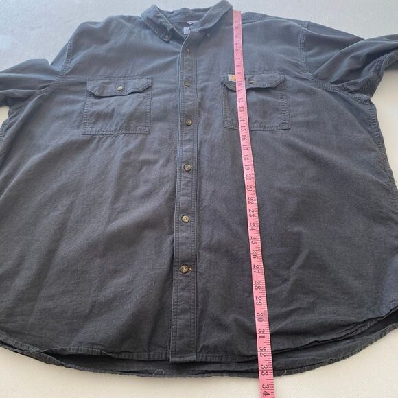Carhartt Original Fit Button Up Shirt – Men’s 3XL Regular 100% Cotton Workwear - Picture 8 of 10